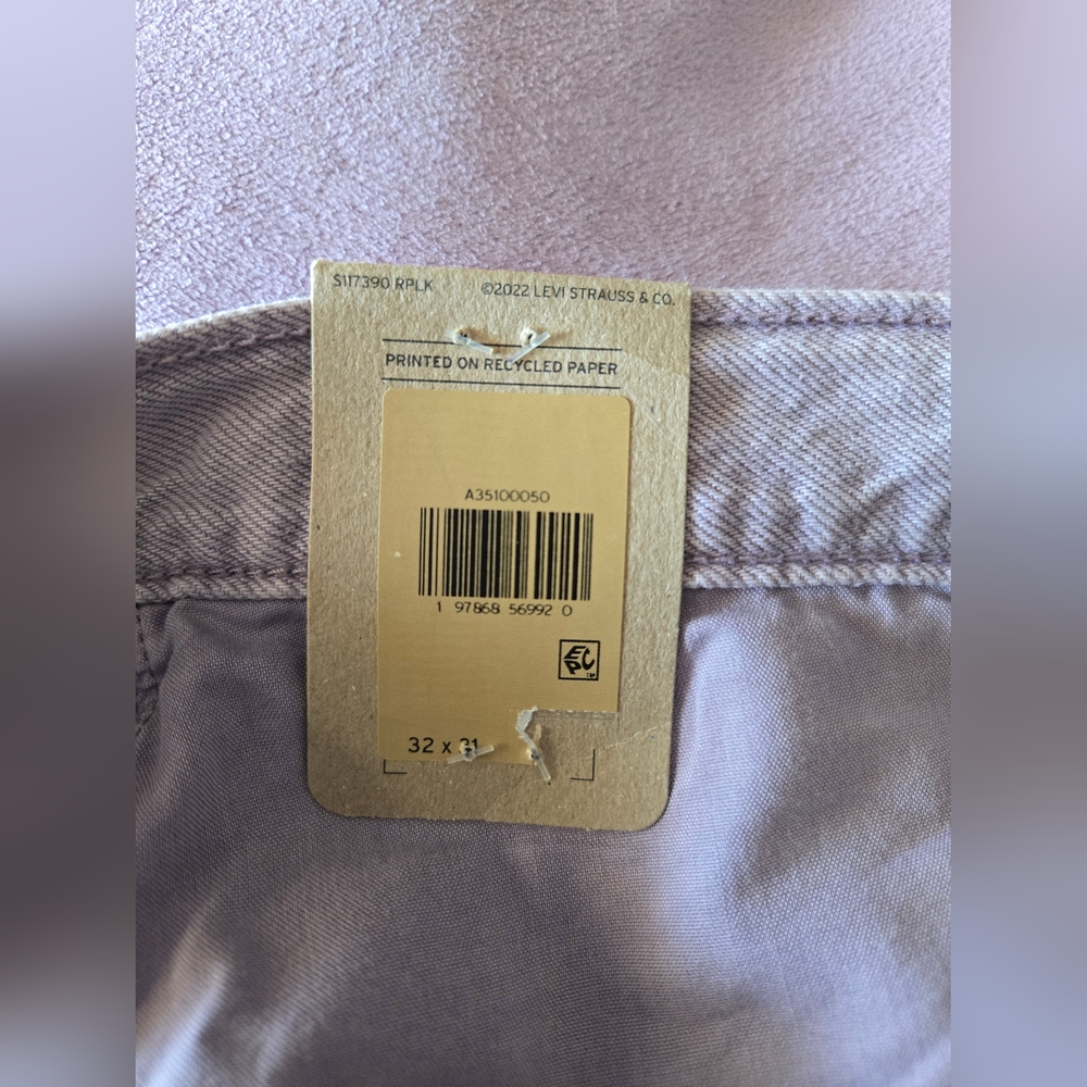 Levi's Lavender Mid Rise '94 Baggy Denim Jeans 32 x 31 NWT - Picture 9 of 14